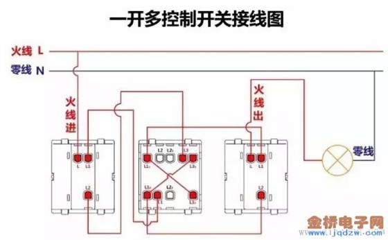 朗能开关接线图图片